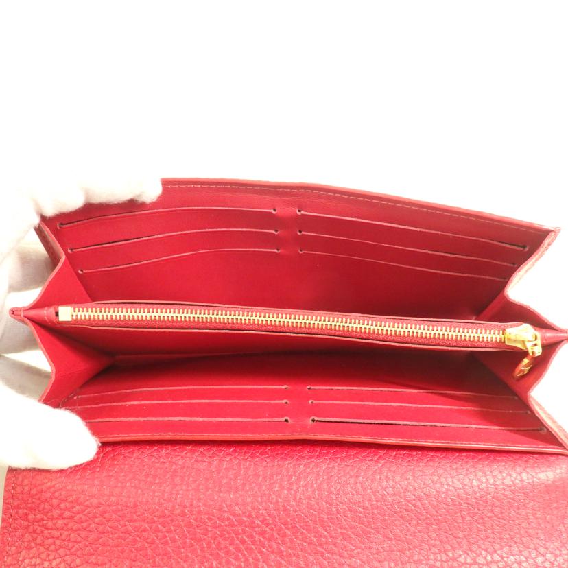 LV/ポルト・フォイユ・カプシーヌ/トリヨン/スカーレット/M63738//MI4***/Aランク/84