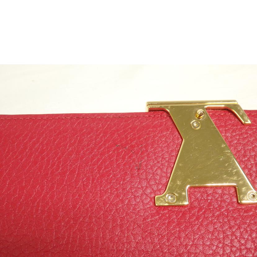 LV/ポルト・フォイユ・カプシーヌ/トリヨン/スカーレット/M63738//MI4***/Aランク/84