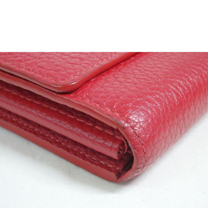 LV/ポルト・フォイユ・カプシーヌ/トリヨン/スカーレット/M63738//MI4***/Aランク/84