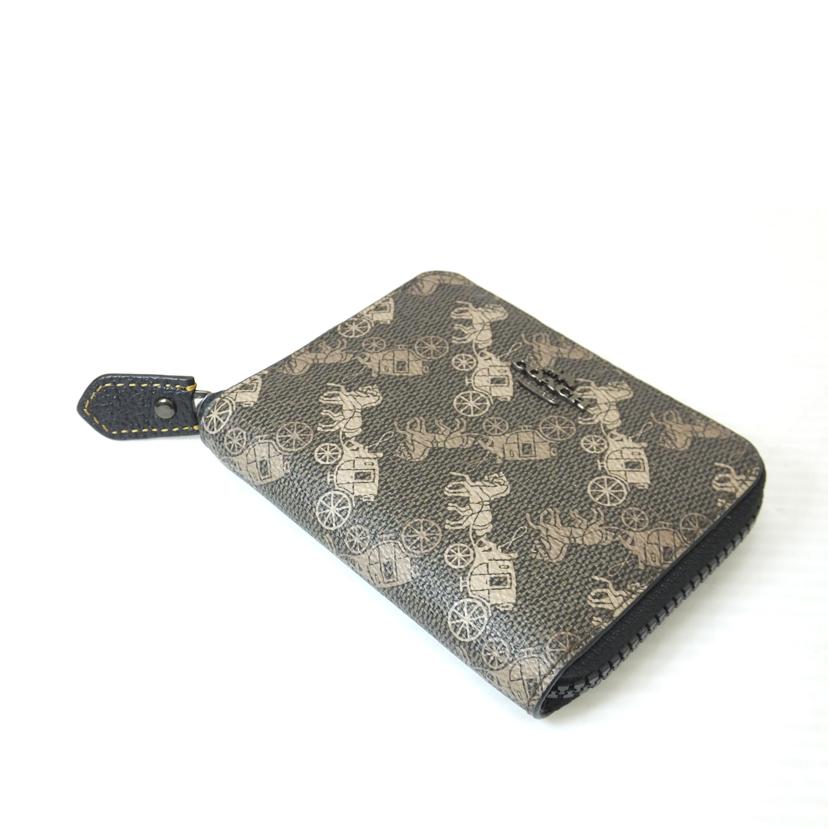 COACH コーチ/ホース柄ラウンドファスナー二つ折り財布/89586//L19**/ABランク/88