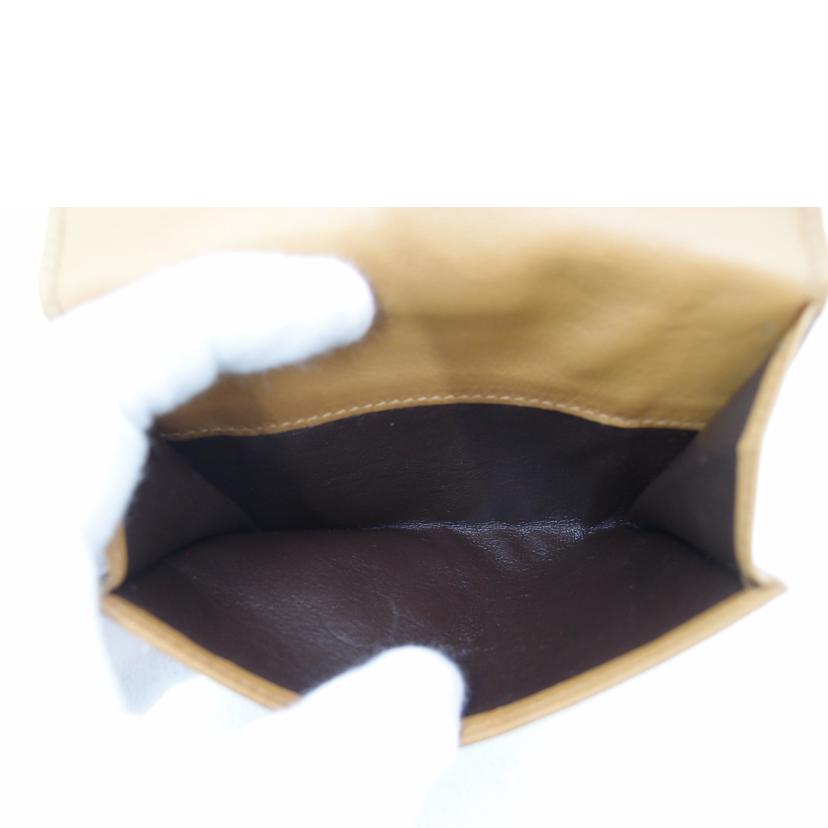 GUCCI グッチ 二つ折り財布 茶 ゴールド金具 レディース メンズ/レザーWホック財布/キャメル/035.2184//217***/Aランク/69