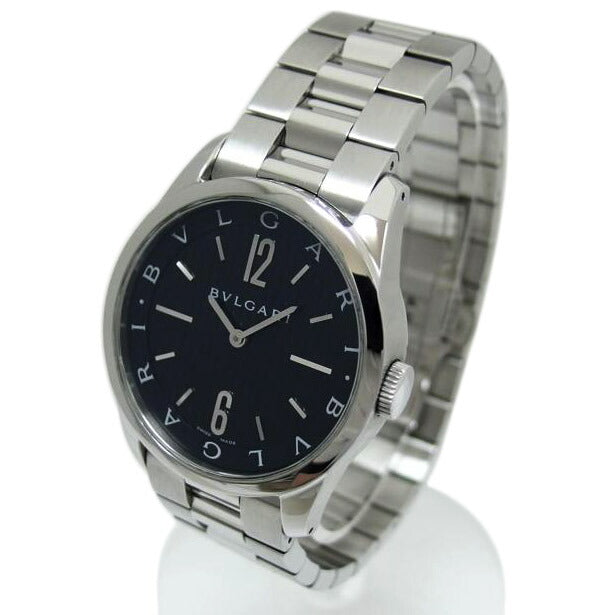 BVRGARI ブルガリ/ソロテンポ/ブラック文字盤/クォーツ/ST37BSS//O29**/Aランク/04