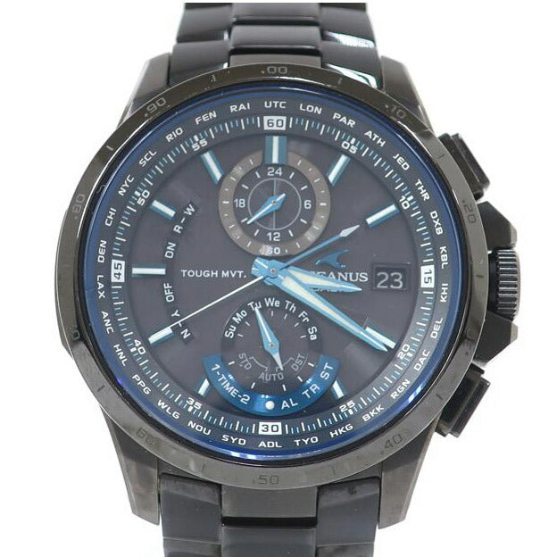 CASIO カシオ/OCEANUS ブラックチタン ソーラー電波時計/OCW-T1000//240***/Bランク/65