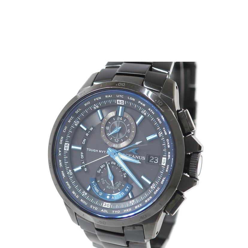 CASIO カシオ/OCEANUS ブラックチタン ソーラー電波時計/OCW-T1000//240***/Bランク/65