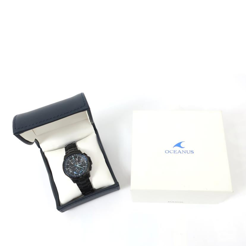 CASIO カシオ/OCEANUS ブラックチタン ソーラー電波時計/OCW-T1000//240***/Bランク/65