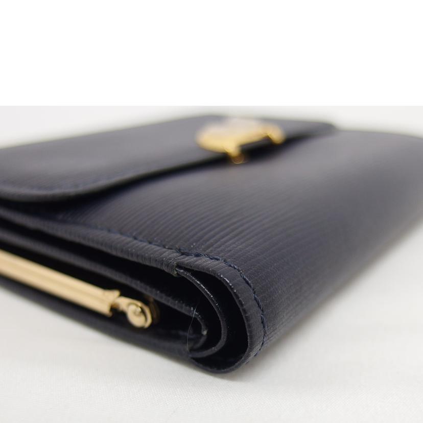 GIVENCHY ジバンシー/ガマ口二つ折り財布/ネイビー/ヴィンテージ//Aランク/04