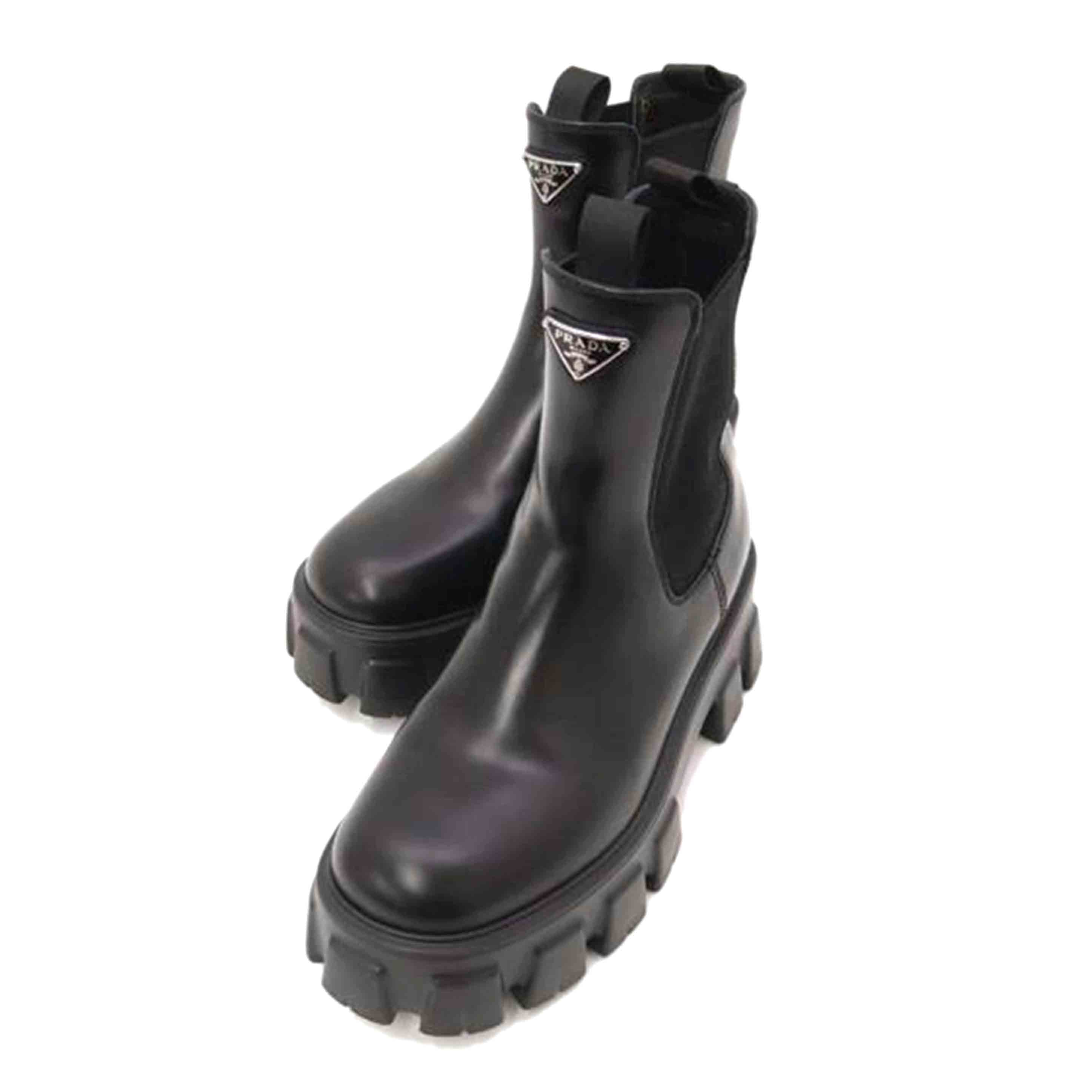 PRADA プラダ/サイドゴアブーツ/ブラック/約24.5cm/1T256N//Aランク/69