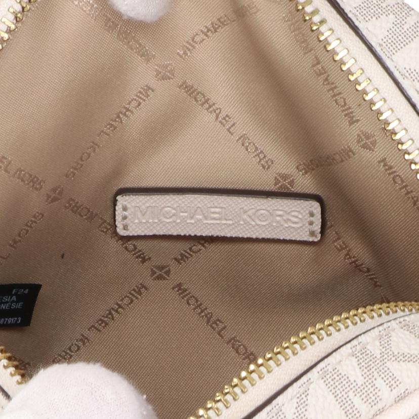 MICHAEL KORS マイケルコース/レザーMK柄チェーンショルダー 白/35F1GTVC2B//ABランク/42