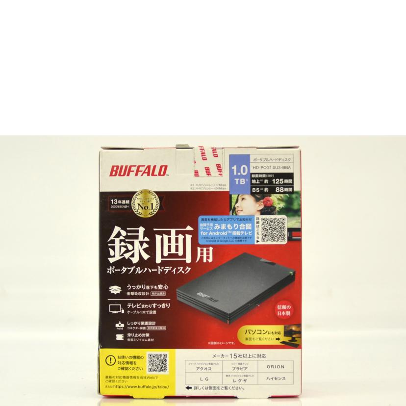 BUFFALO バッファロー/ポータブルHDD 1TB/HD-PCG1.0U3-BBA//Sランク/75