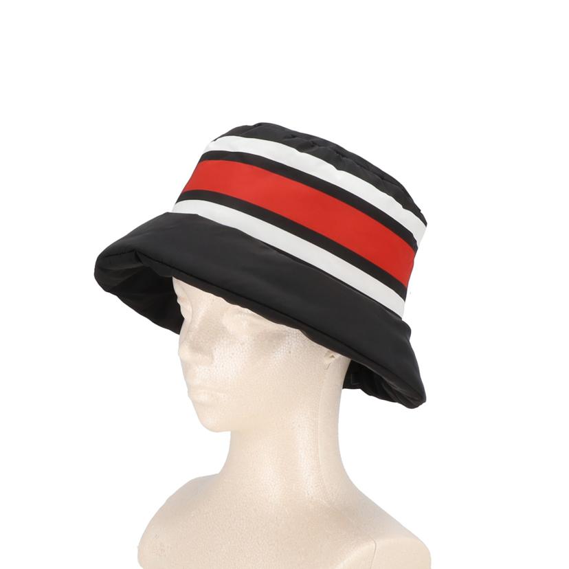PRADA/ロゴプリントボリュームハット NERO×レッド /1HC248//131/Aランク/24