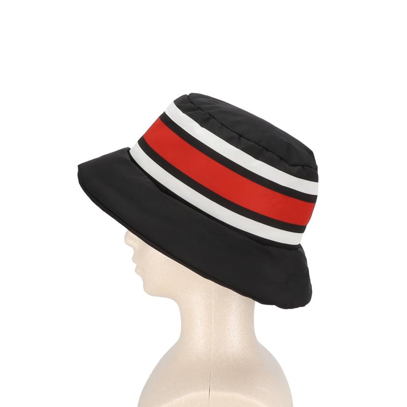 PRADA/ロゴプリントボリュームハット NERO×レッド /1HC248//131/Aランク/24