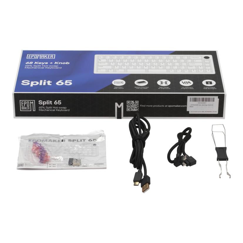 EPOMAKER エポメーカー/ワイヤレスキーボード/Split 65//-/ABランク/25