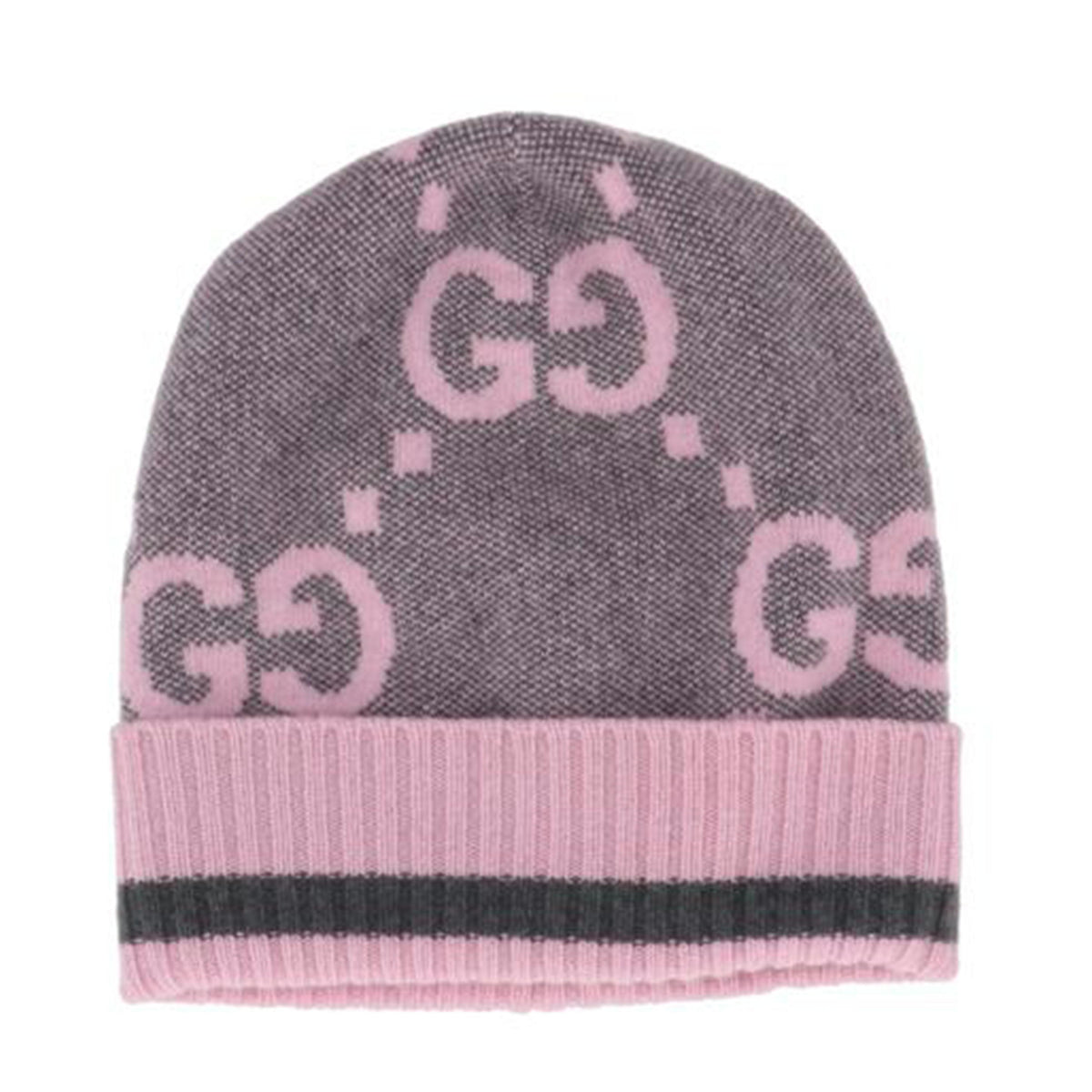 GUCCI グッチ/ジャンボGGニットキャップ パープル×ブラック /676827 //3G3**/Aランク/24