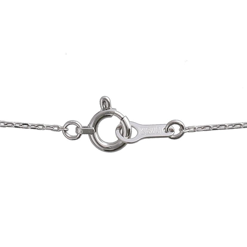 K18WG/K18WGダイヤハートネックレス0.17/1.7g//0.17/Aランク/75