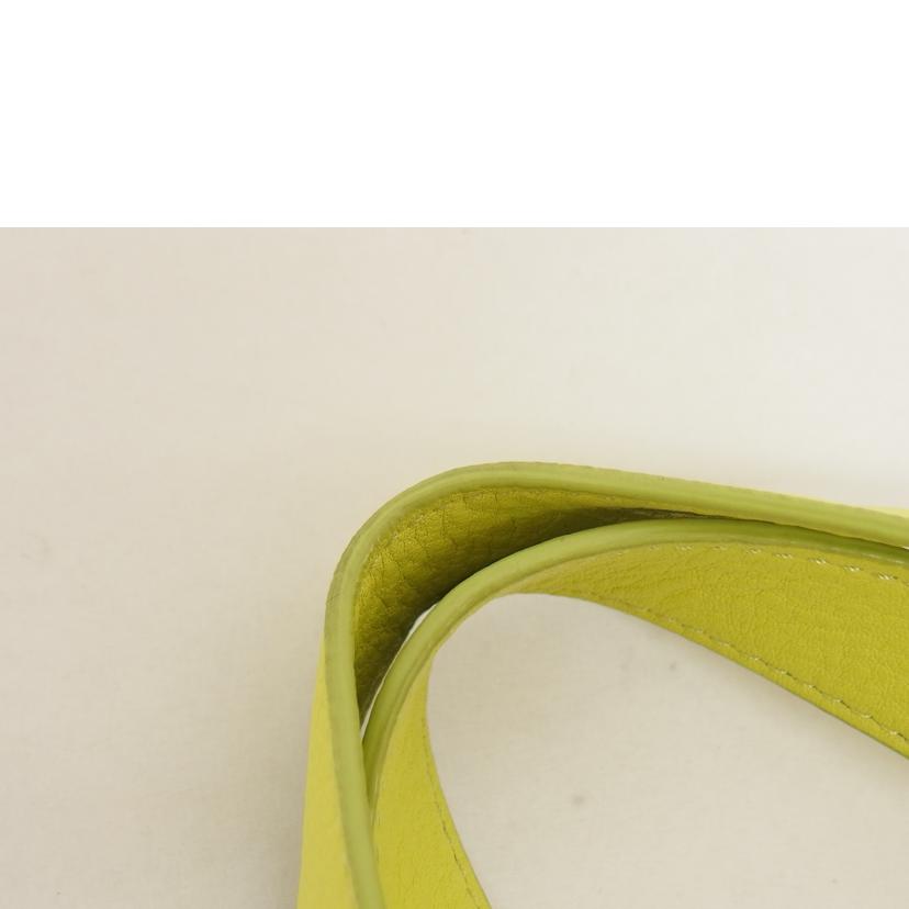 NINA RICCI ニナリッチ/パンチングレザーハンドバッグ/イエローグリーン//1101-13-50/ABランク/04