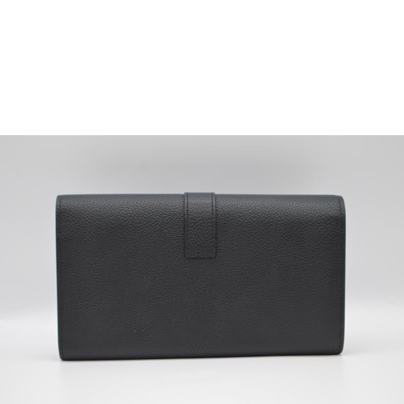 SAINT LAURENT サンローラン/YSLラインラージジップウォレット/ノワール/414567//022*/Aランク/89
