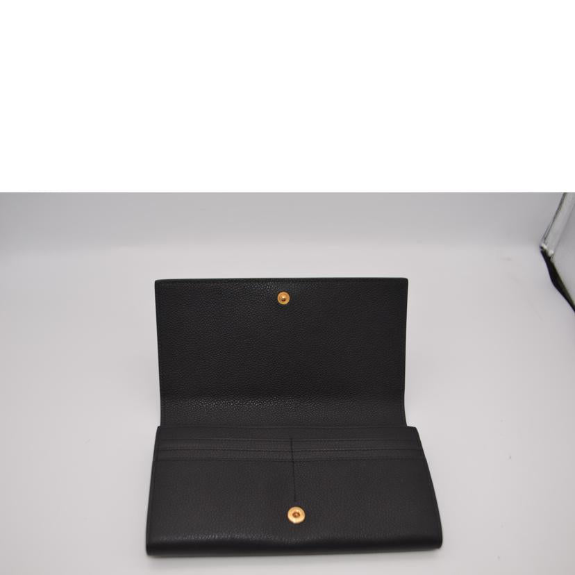 SAINT LAURENT サンローラン/YSLラインラージジップウォレット/ノワール/414567//022*/Aランク/89