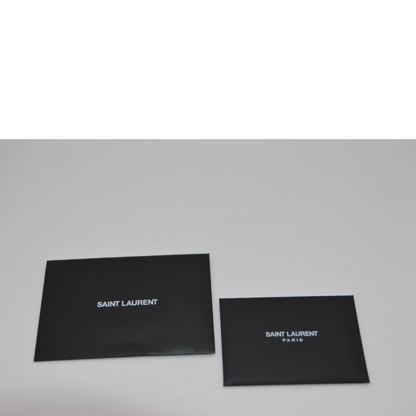 SAINT LAURENT サンローラン/YSLラインラージジップウォレット/ノワール/414567//022*/Aランク/89