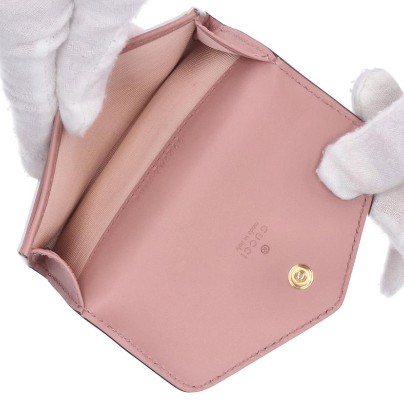 GUCCI グッチ/GUCCI ミディアムGカードケース/ピンク/772792//218*/SAランク/75