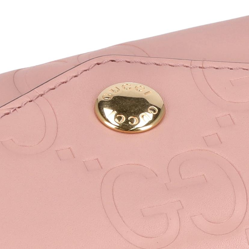GUCCI グッチ/GUCCI ミディアムGカードケース/ピンク/772792//218*/SAランク/75