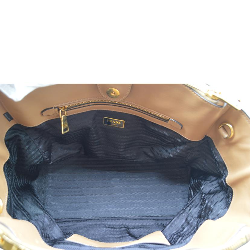 PRADA プラダ/ヴィッテロソフト2wayレザーハンド/キャメル/BN2764//25/ABランク/89