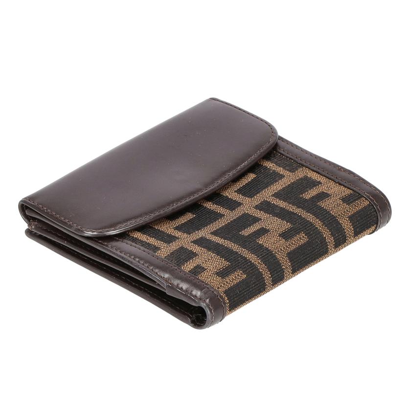 FENDI フェンディ/Wホック二つ折り財布/ズッカ/2289-01695-018//ABランク/93