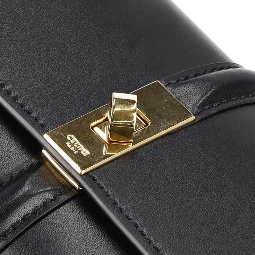 CELINE セリーヌ/スモール トリフォールドウォレット16/ブラック//Aランク/70