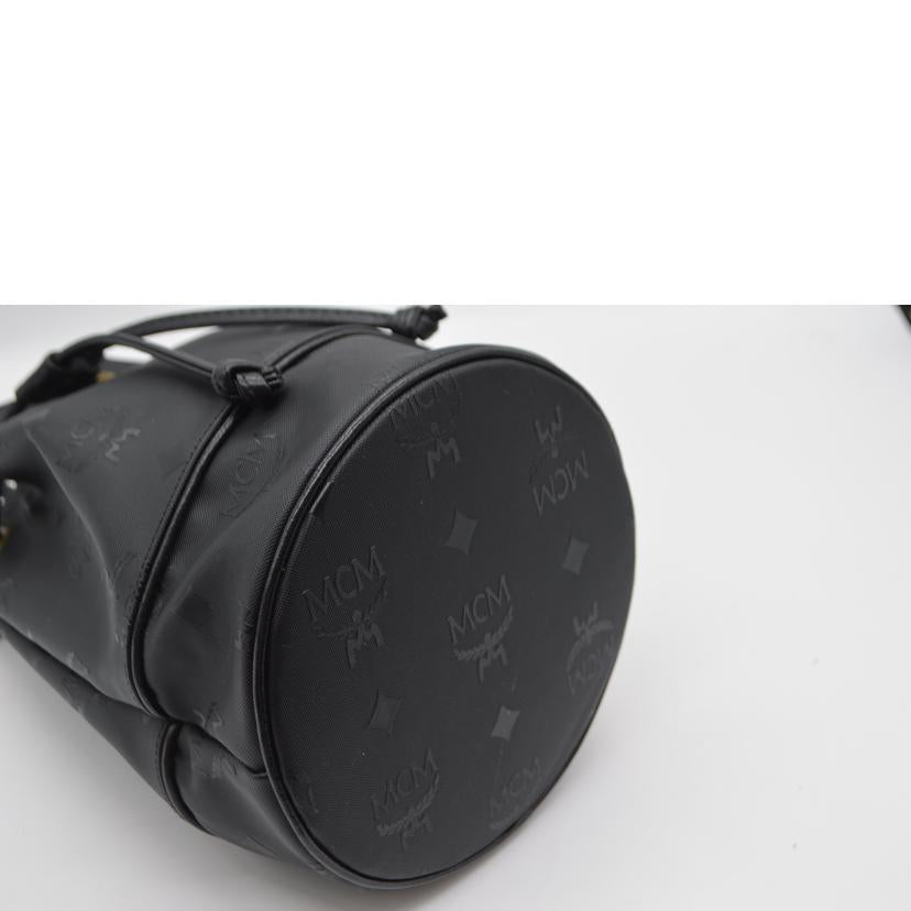 MCM エムシーエム/ロゴグラムドローストリングレザーショルダー/ノワール//ABランク/89