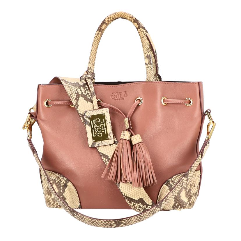 COCOCELUXGOLD ココセリュックスゴールド/レザーパイソン2WAYバッグ//Bランク/06