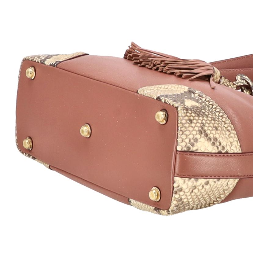 COCOCELUXGOLD ココセリュックスゴールド/レザーパイソン2WAYバッグ//Bランク/06