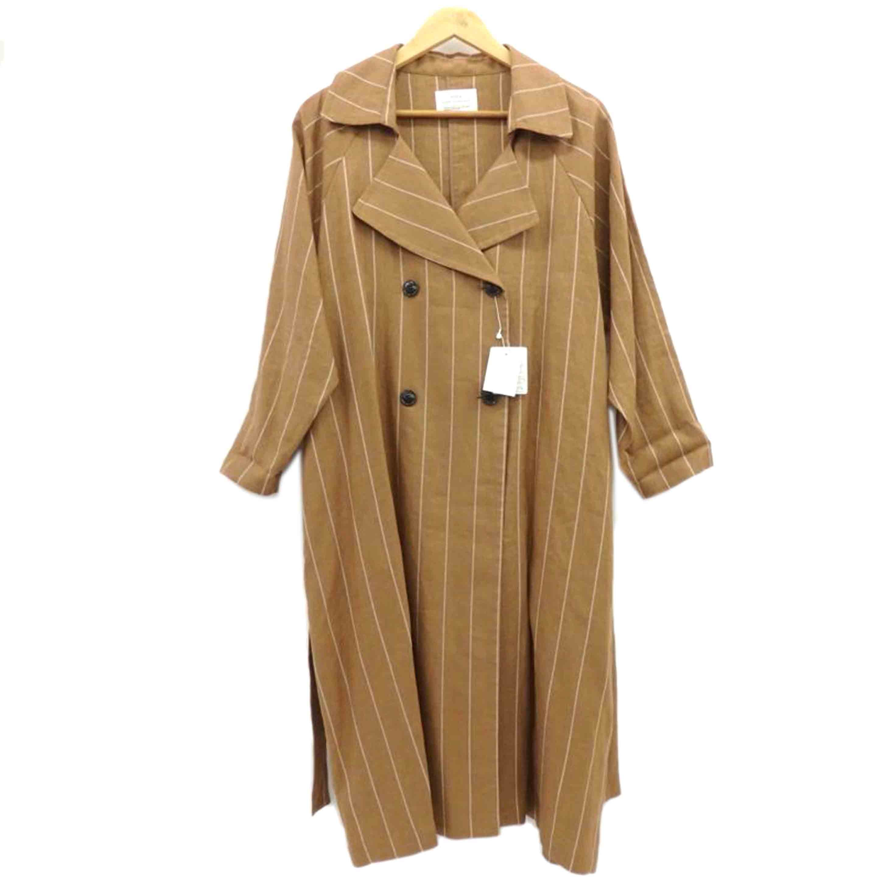 LUCA ルカ/リネンロングコート ストライプ/49793-321109005//SAランク/77