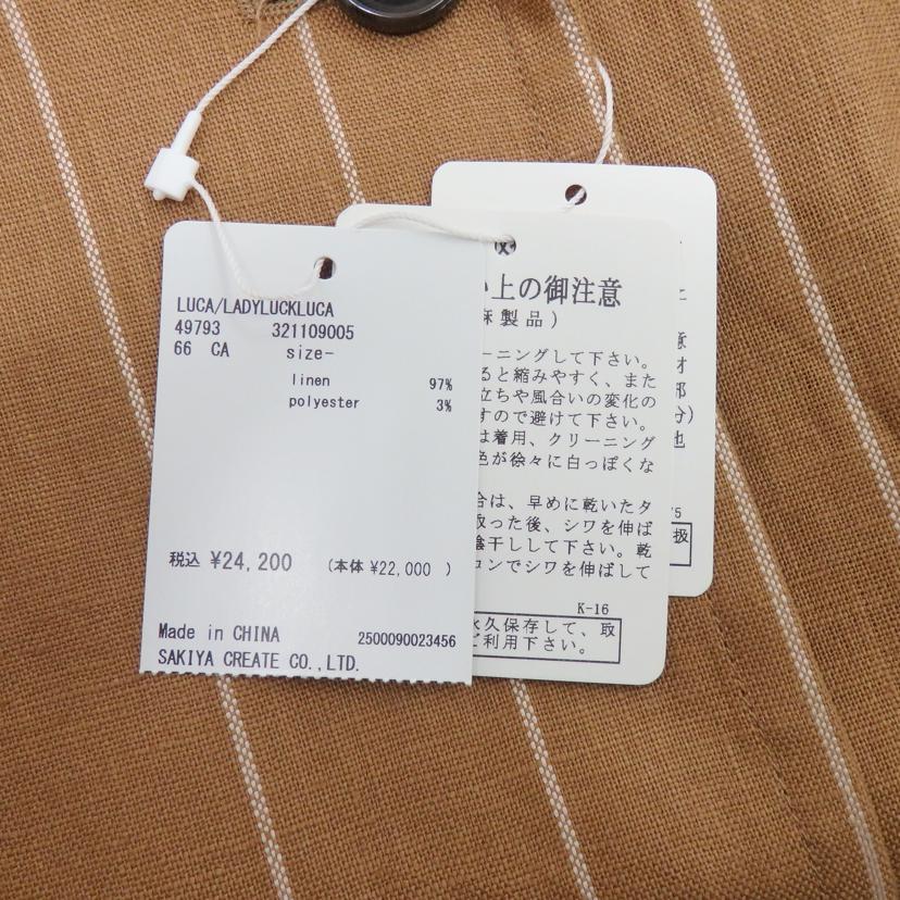 LUCA ルカ/リネンロングコート ストライプ/49793-321109005//SAランク/77