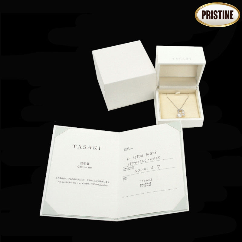 TASAKI タサキ/K18WGバランス・ノートDパヴェペンダント/D0.09Ct//Aランク/88
