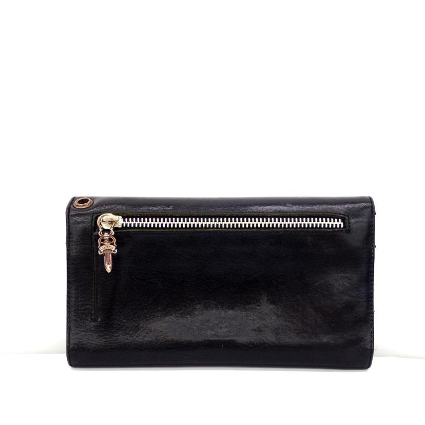 CHROME HEARTS クロムハーツ/クロムハーツ/ウェーブウォレットクロスボールボタン//ABランク/75