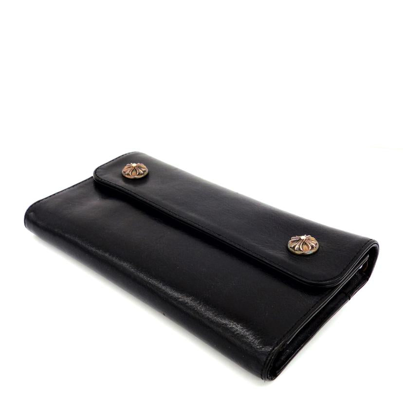 CHROME HEARTS クロムハーツ/クロムハーツ/ウェーブウォレットクロスボールボタン//ABランク/75
