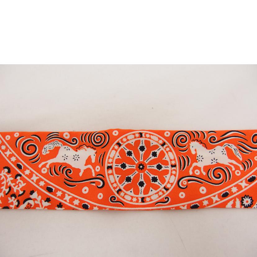 HERMES エルメス/ツイリー/シルクスカーフ/バンダナ柄/オレンジ//Aランク/04