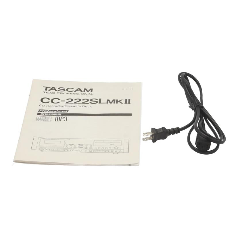 TASCAM タスカム/業務用 CDレコーダーカセットデッキ/CC222SL MKII//0530004/Bランク/69