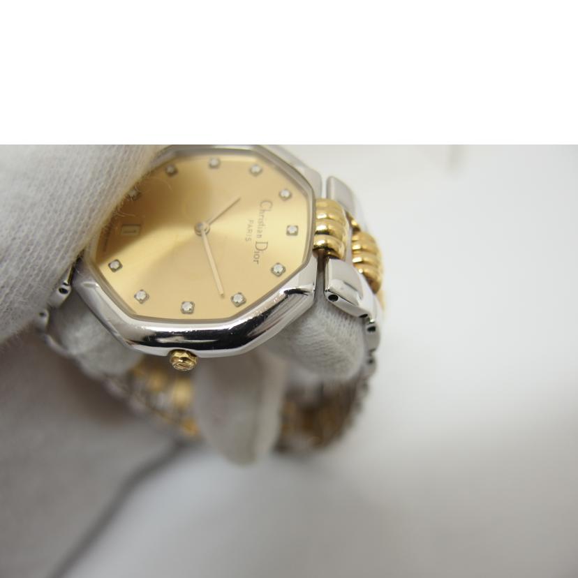 Dior ディオール/オクタゴン/ゴールド文字盤デイトウォッチ/クォーツ/ヴィンテージ/45.204//496***/ABランク/04