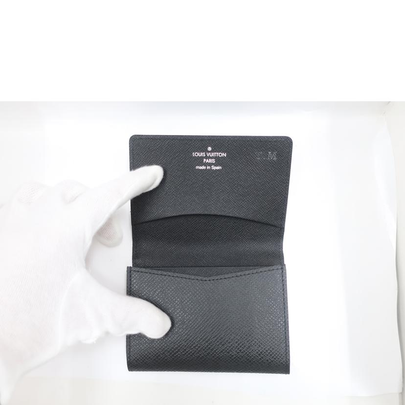 LOUIS VUITTON ルイ・ヴィトン/アンヴェロップ カルト ドゥ ヴィジット イニシャル有 カードケース 名刺入れ ブラック/M30922//CA4***/ABランク/65