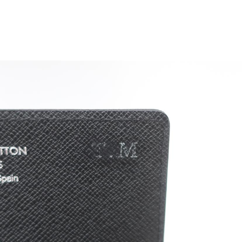 LOUIS VUITTON ルイ・ヴィトン/アンヴェロップ カルト ドゥ ヴィジット イニシャル有 カードケース 名刺入れ ブラック/M30922//CA4***/ABランク/65
