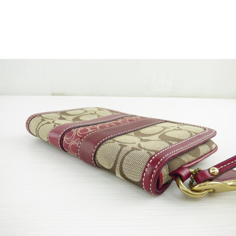 COACH コーチ/シグネチャーキャンバスレザーポーチ//ABランク/64