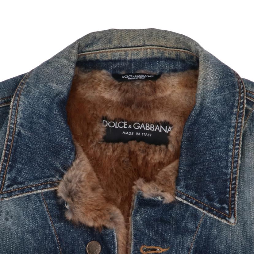 DOLCE&GABBANA ドルチェアンドガッバーナ/マスクラットファーライナーデニムジャケット/G9000Z//サイズ:46/Aランク/91
