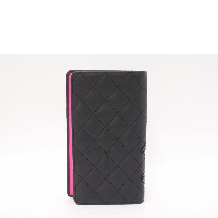 CHANEL シャネル/カンボンライン二つ折り長財布/ブラック/A26717//216***********/SAランク/69