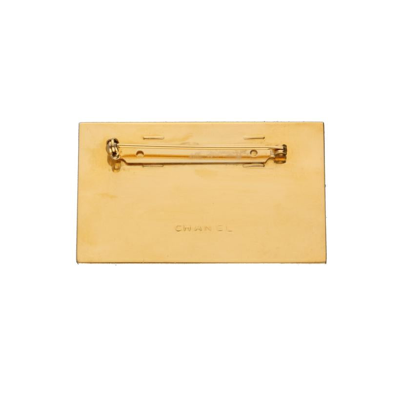 CHANEL  シャネル/ロゴプレートスクエアブローチゴールド//Aランク/37