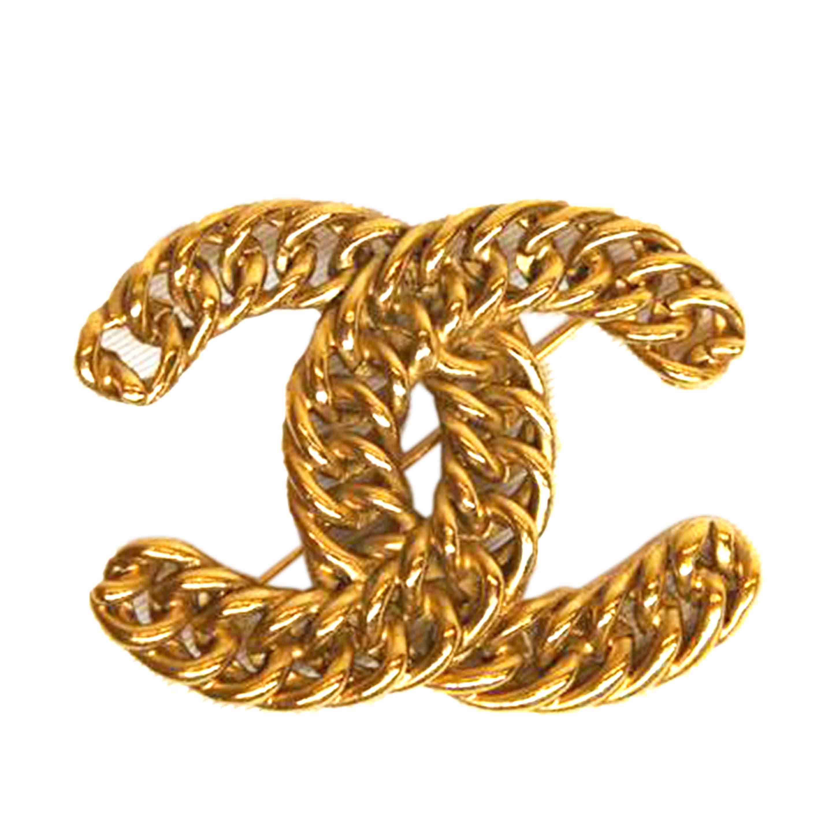 CHANEL シャネル/ココマークチェーンブローチゴールド//Bランク/92