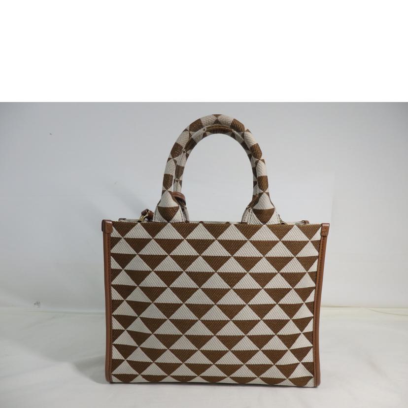 PRADA プラダ/シンボル エンブロイダリーファブリック スモールハンドバッグ/1BA354//31/*/ABランク/84