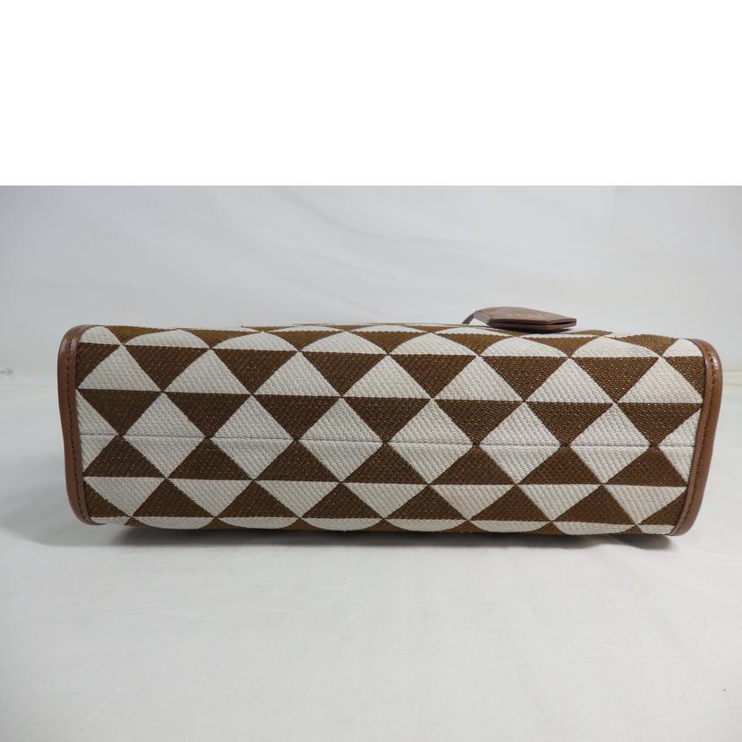 PRADA プラダ/シンボル エンブロイダリーファブリック スモールハンドバッグ/1BA354//31/*/ABランク/84