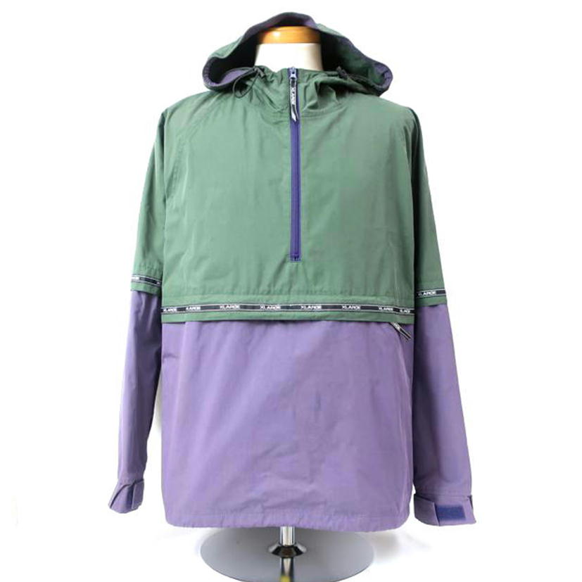 XLARGE エクストララージ/TAPED ANORAK JACKET Lサイズ ダークカーキ×バイオレット/101231021013//ABランク/65