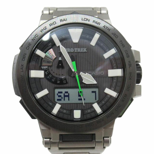 CASIO/PROTREK・MANASLU/電波ソーラー/トリプルセンサー/PRX-8000T//Bランク/63