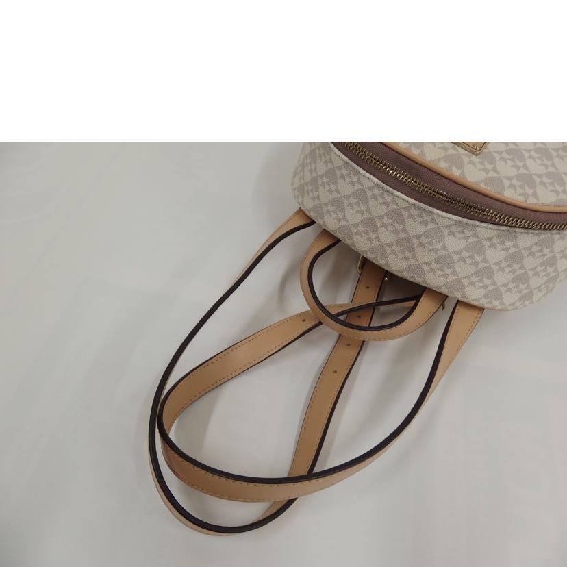 KateSpade KateSpade/KateSpade 総柄レザーリュック/ホワイト//Bランク/82
